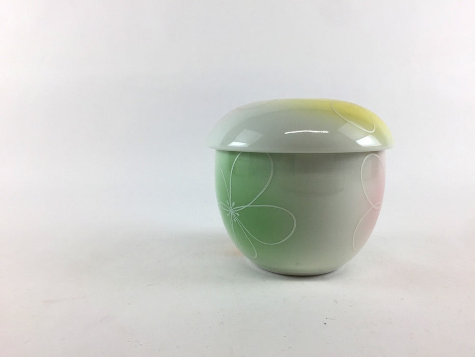 【SALE】80丸蒸し　(3色吹フラワー)　8cm　有田焼【訳あり】