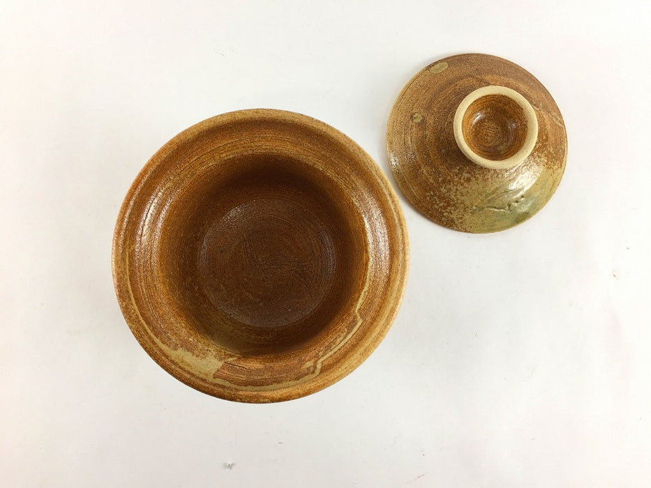 【SALE】9cm小蓋物　織部吹笹　8cm　有田焼【訳あり】