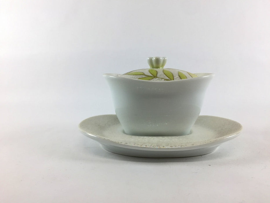 【SALE】楕円小蓋物セット　光彩黄花　8cm　有田焼【訳あり】