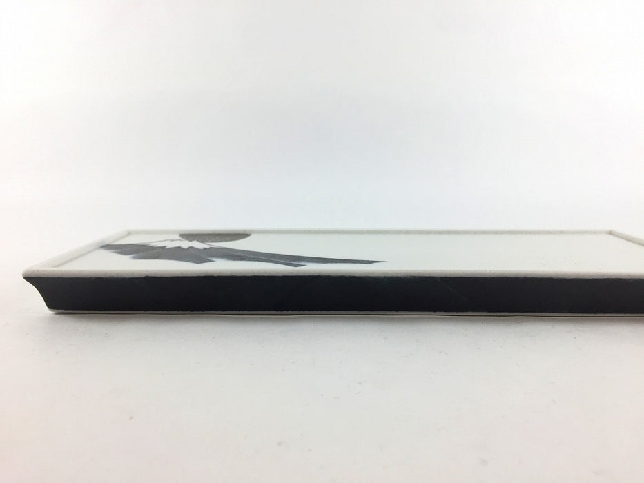 【SALE】25.5cm高長皿　銀墨富士　有田焼【訳あり】