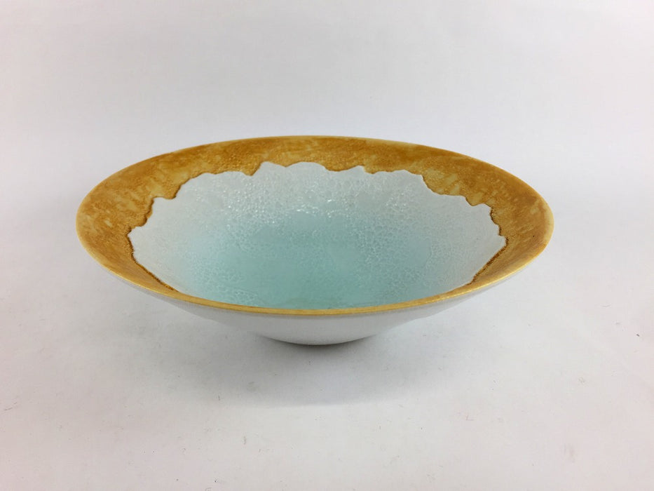 【SALE】青磁吹白泡雲金　稜線彫5.5寸小丼　16cm　有田焼【訳あり】