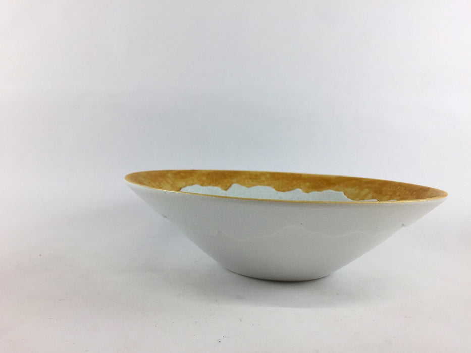 【SALE】青磁吹白泡雲金　稜線彫5.5寸小丼　16cm　有田焼【訳あり】