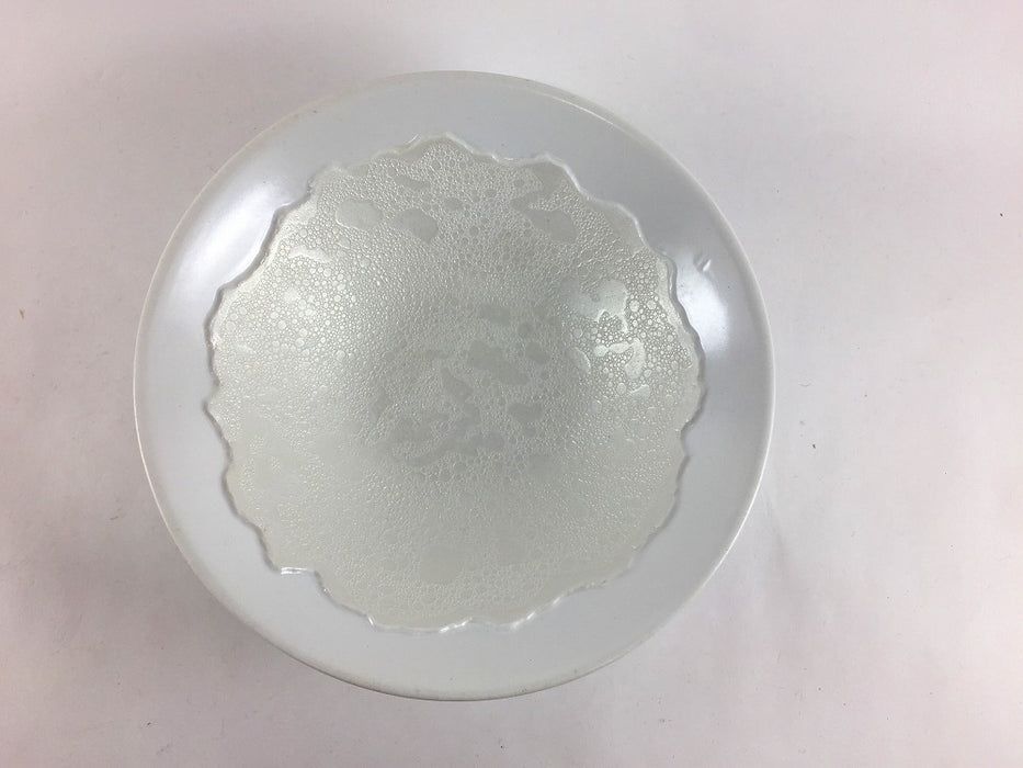 【SALE】白マット白泡雲銀　稜線彫5.5寸小丼　16cm　有田焼【訳あり】
