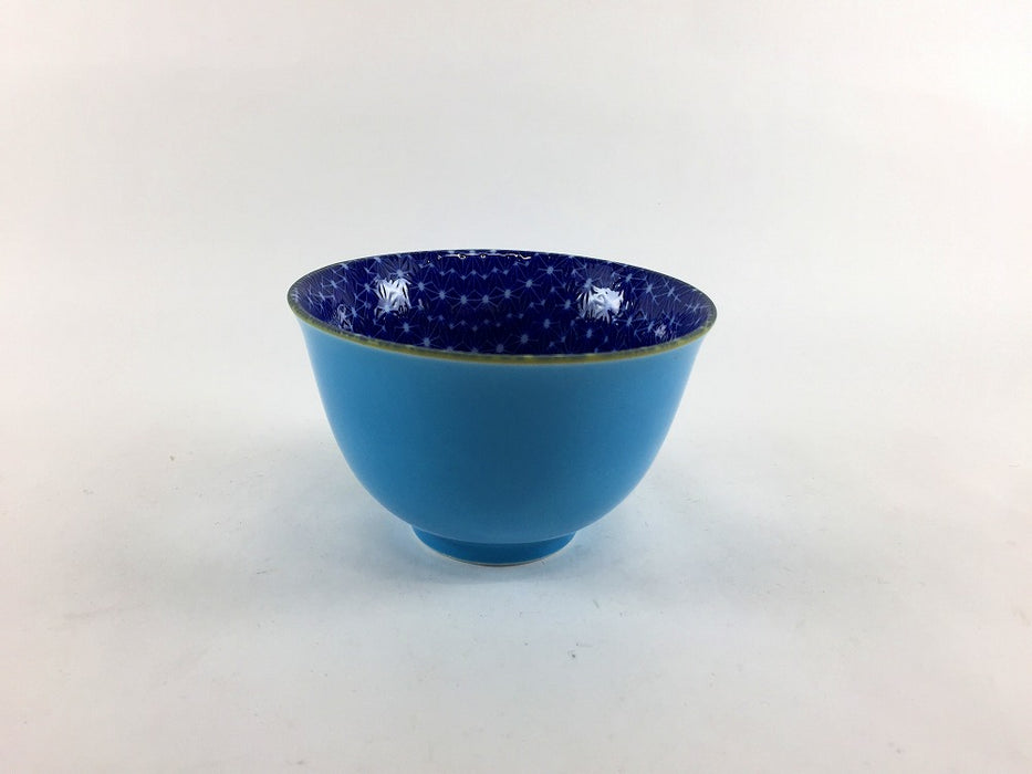 【SALE】煎茶　(ブルー/レッド)　麻の葉　9cm　美濃焼【訳あり】