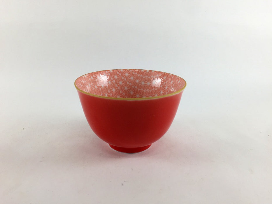 【SALE】煎茶　(ブルー/レッド)　麻の葉　9cm　美濃焼【訳あり】