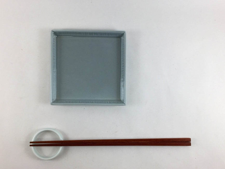 【SALE】11cm角小皿　グレー　11cm　波佐見焼【訳あり】