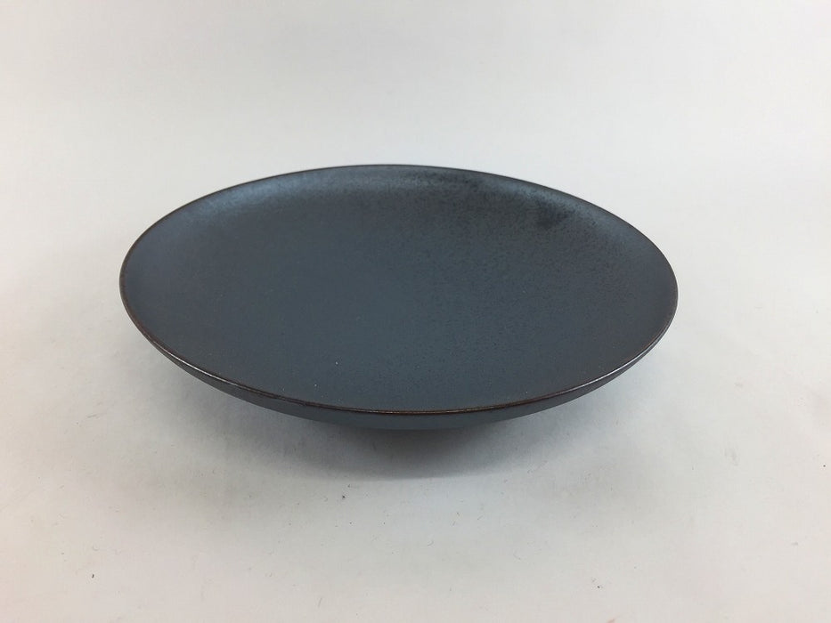 【SALE】15cmアール小皿　黒結晶　15cm　波佐見焼【訳あり】