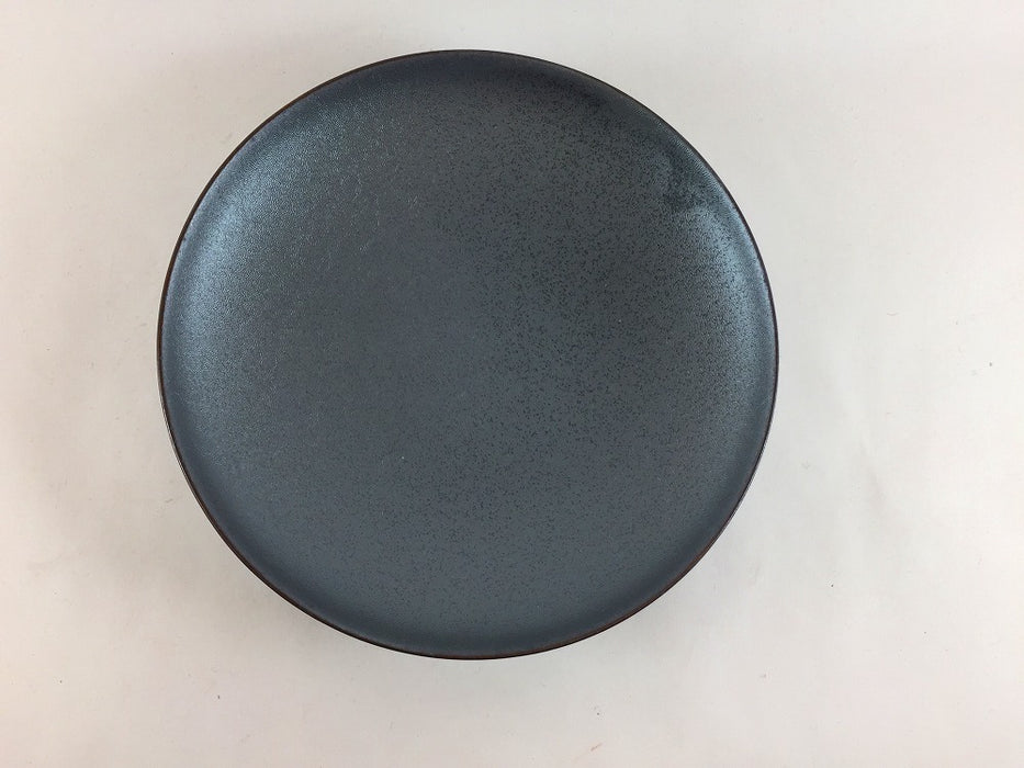 【SALE】15cmアール小皿　黒結晶　15cm　波佐見焼【訳あり】