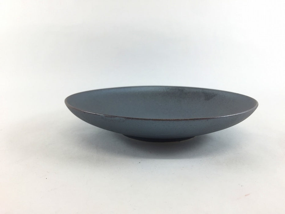 【SALE】15cmアール小皿　黒結晶　15cm　波佐見焼【訳あり】