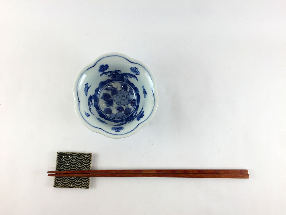 波牡丹　六方花小付　9cm　波佐見焼(j.R)