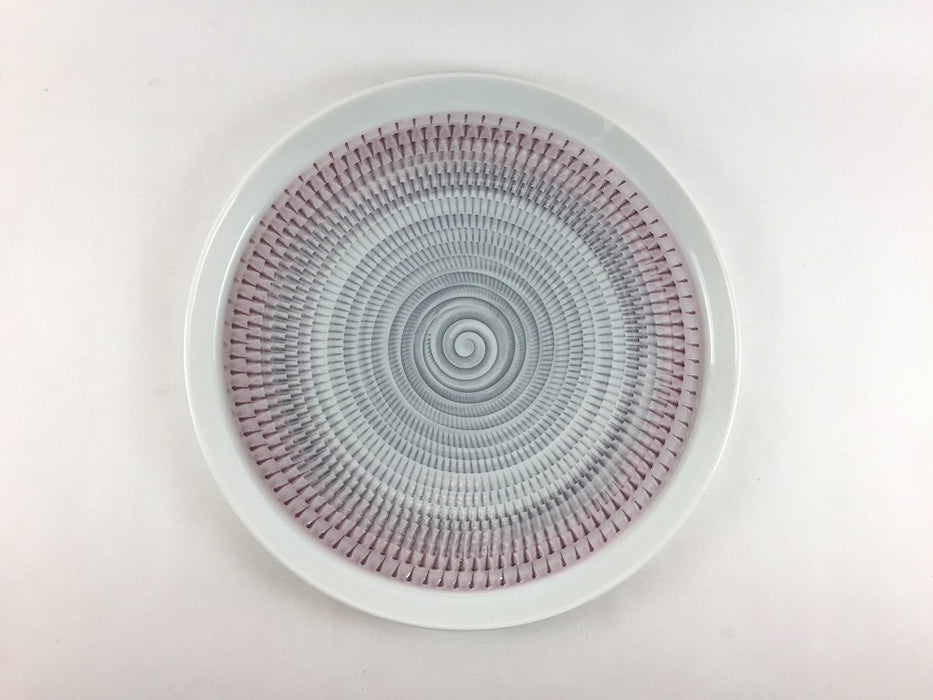 【皿/プレート/中皿】色染流し21cm丸プレート　(赤/青/グリーン/パープル/トルコブルー) 　波佐見焼(j.R)