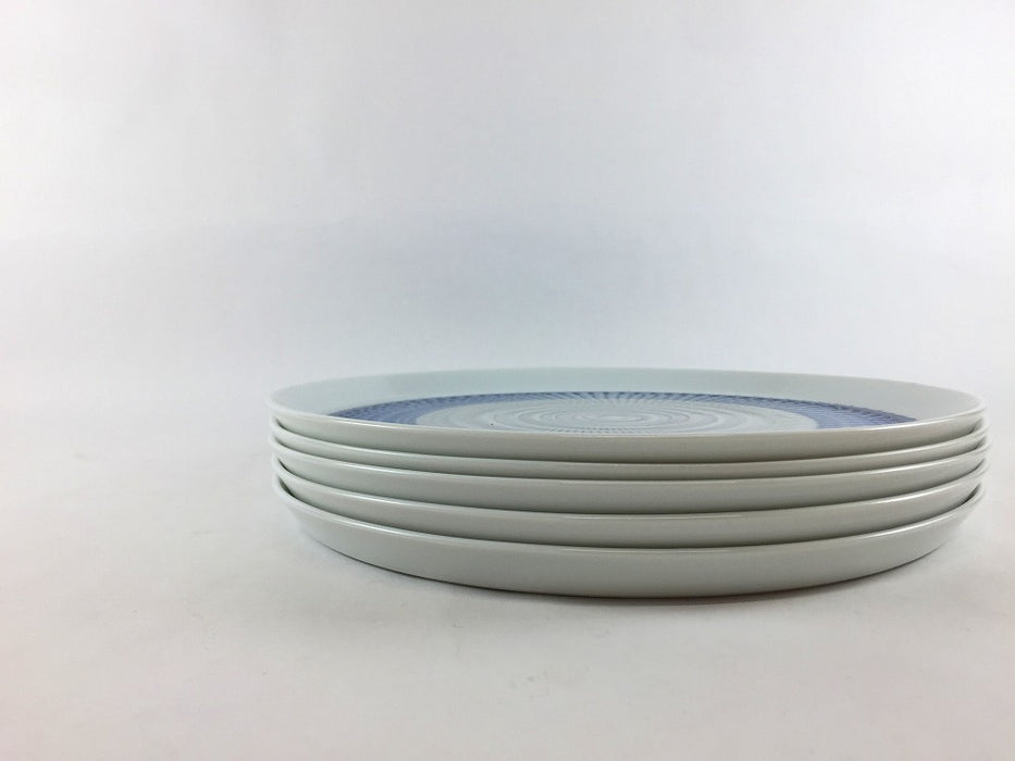 【皿/プレート/中皿】色染流し21cm丸プレート　(赤/青/グリーン/パープル/トルコブルー) 　波佐見焼(j.R)