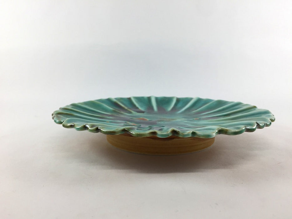 辰砂流し　芙蓉形6寸皿　18cm　有田焼(j.R)