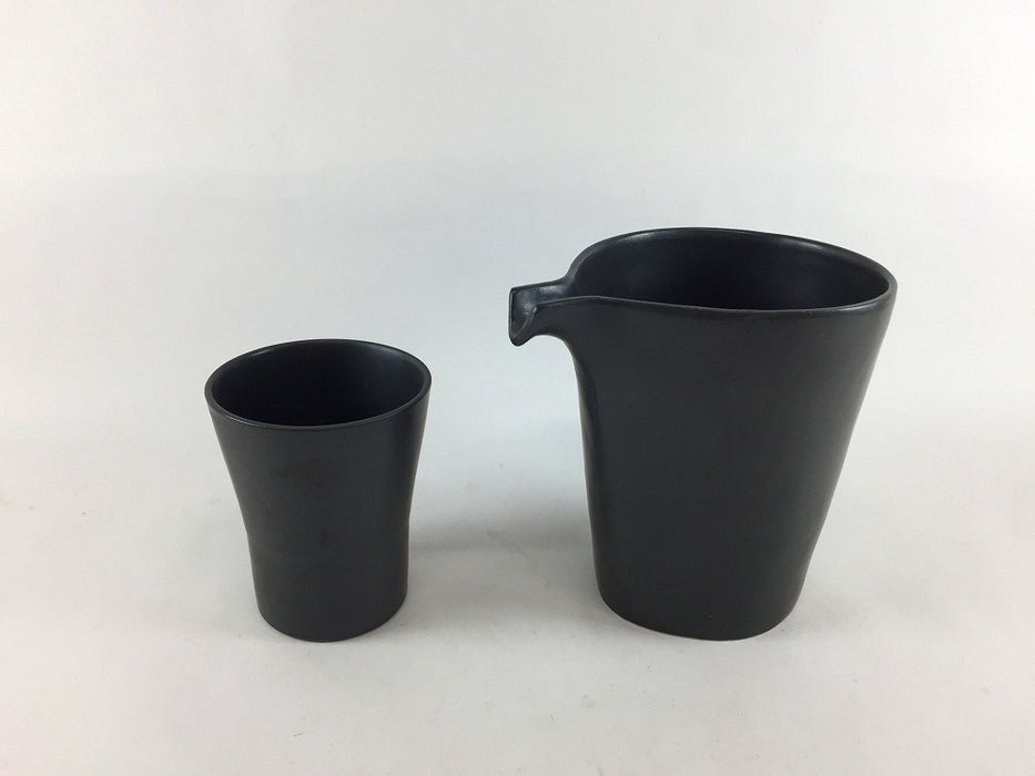 250cc片口酒器　いぶし黒　10cm　有田焼(j.R)