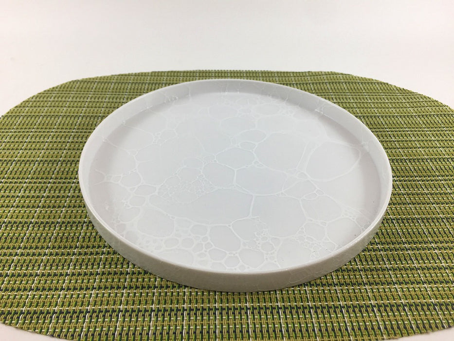 シャーレプレート(18.5cm)　志野泡　有田焼(j.R)