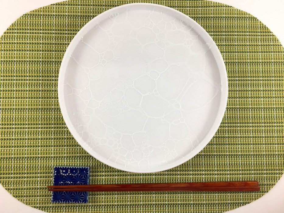 シャーレプレート(18.5cm)　志野泡　有田焼(j.R)