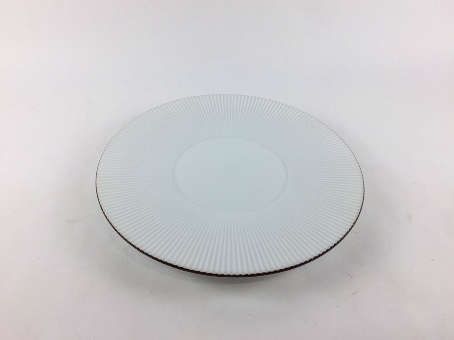 渕錆白磁ブラスト　鎬コーヒーカップ&ソーサー　200cc　有田焼(j.R)