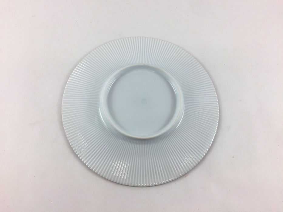 渕錆白磁ブラスト　鎬コーヒーカップ&ソーサー　200cc　有田焼(j.R)