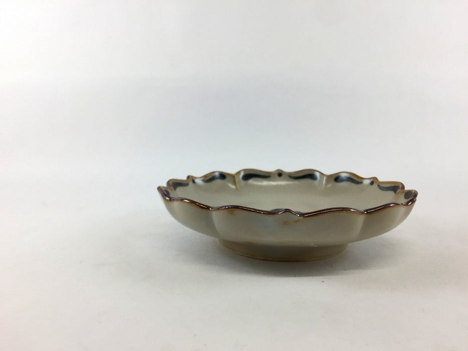 古染花弁紋　桔梗渕4寸皿　13cm　有田焼(j.R)