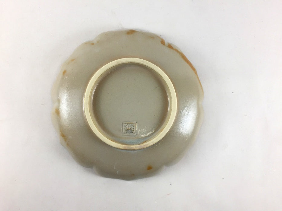 古染花弁紋　桔梗渕4寸皿　13cm　有田焼(j.R)