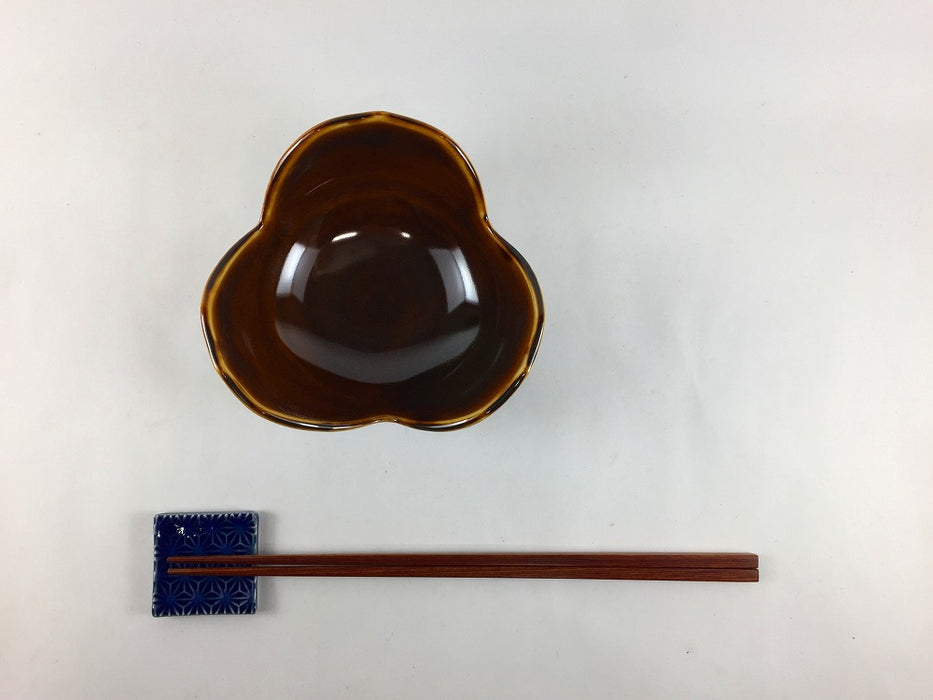 アメ釉　割山椒　12cm　有田焼　(j.R)