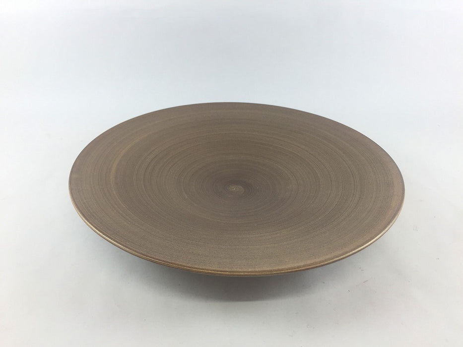 紫素雲母金渦　20cm平皿　金　有田焼(j.R)