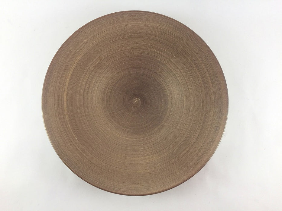 紫素雲母金渦　20cm平皿　金　有田焼(j.R)