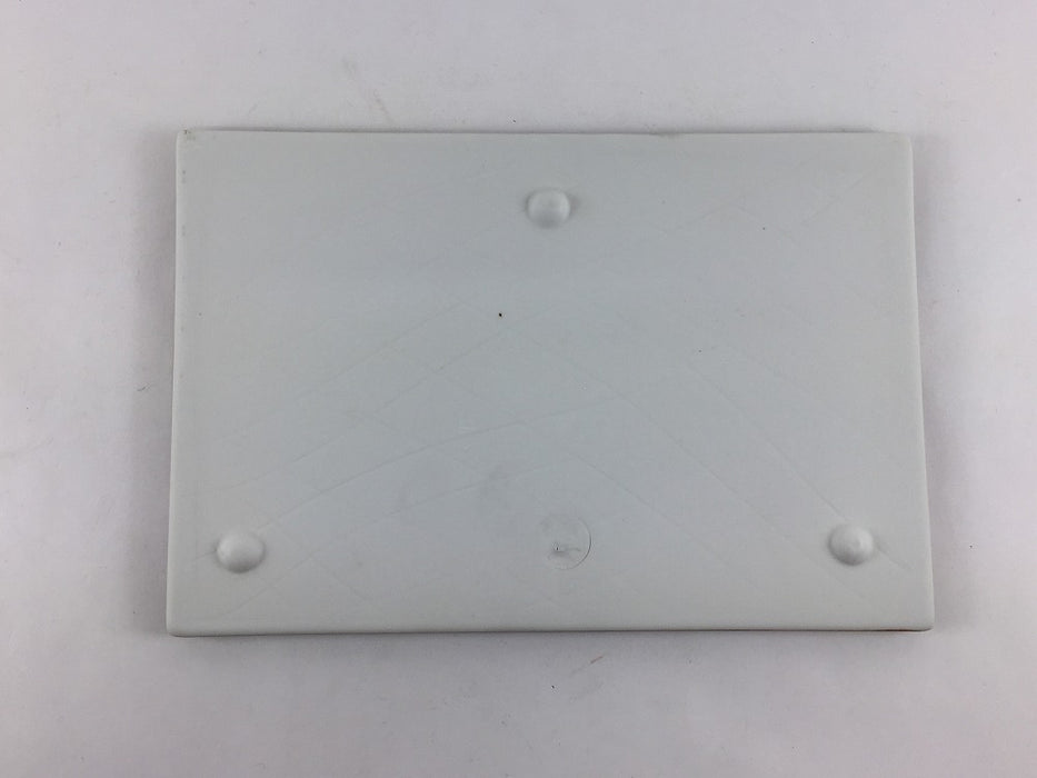 【SALE】三つ足長角プレート　苔色　有田焼【訳あり】