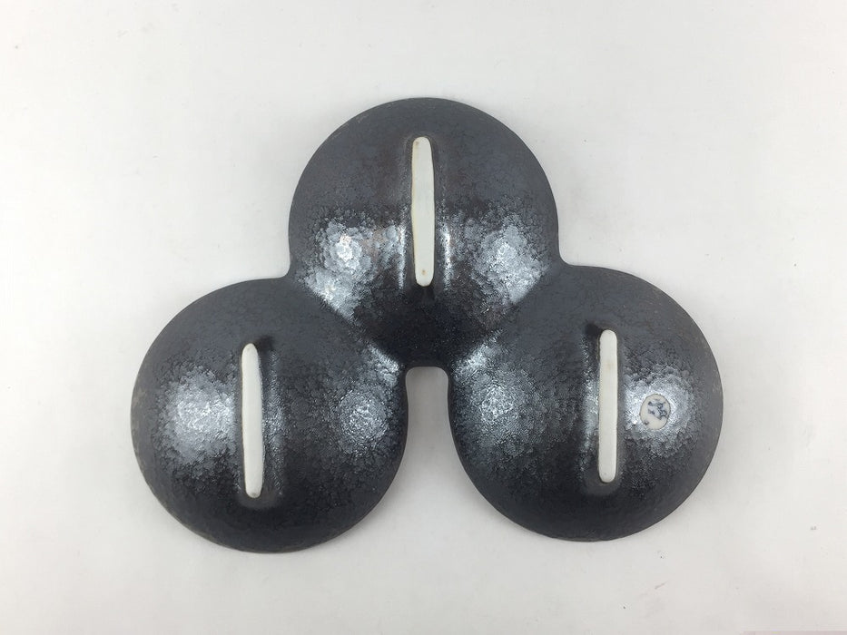 三品小皿　黒鉄1銀かすり　18cm　有田焼