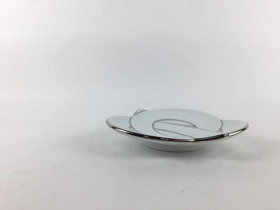 【SALE】結び小皿　銀線　11cm　有田焼【訳あり】