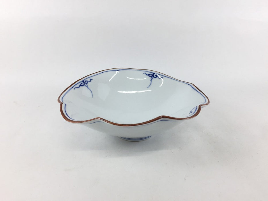 【SALE】瓔珞(青)　菊型楕円皿(A/B/C)　15cm　波佐見焼【訳あり】