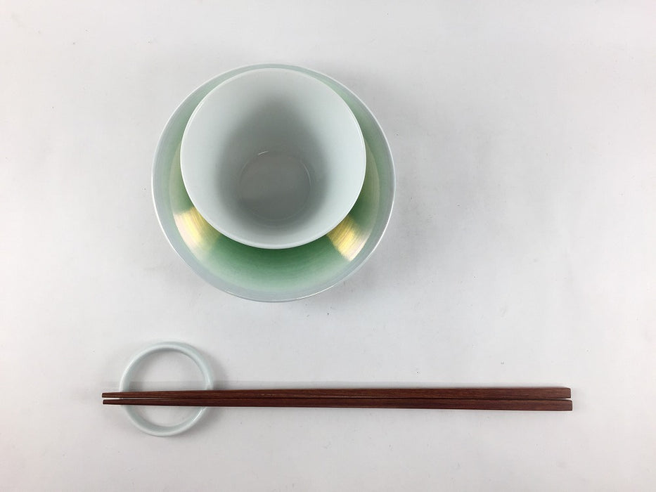 【SALE】140cc反CS　緑吹彩　7.5cm　有田焼【訳あり】