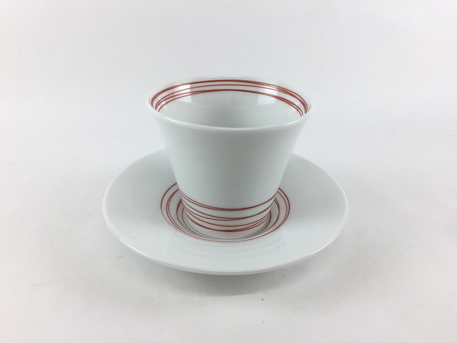 【SALE】140cc反CS　赤乱渦線　7.5cm　有田焼【訳あり】