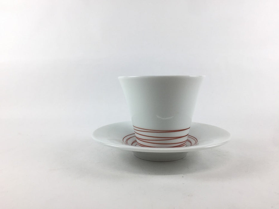 【SALE】140cc反CS　赤乱渦線　7.5cm　有田焼【訳あり】