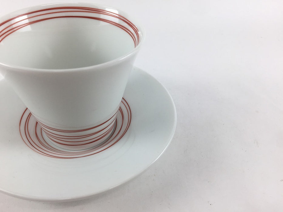 【SALE】140cc反CS　赤乱渦線　7.5cm　有田焼【訳あり】