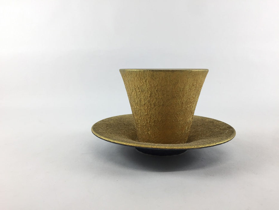【SALE】110ccカップソーサー　金結晶　7.5cm　有田焼【訳あり】