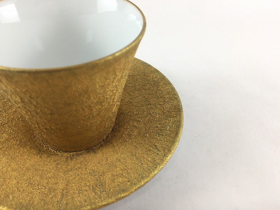 【SALE】110ccカップソーサー　金結晶　7.5cm　有田焼【訳あり】