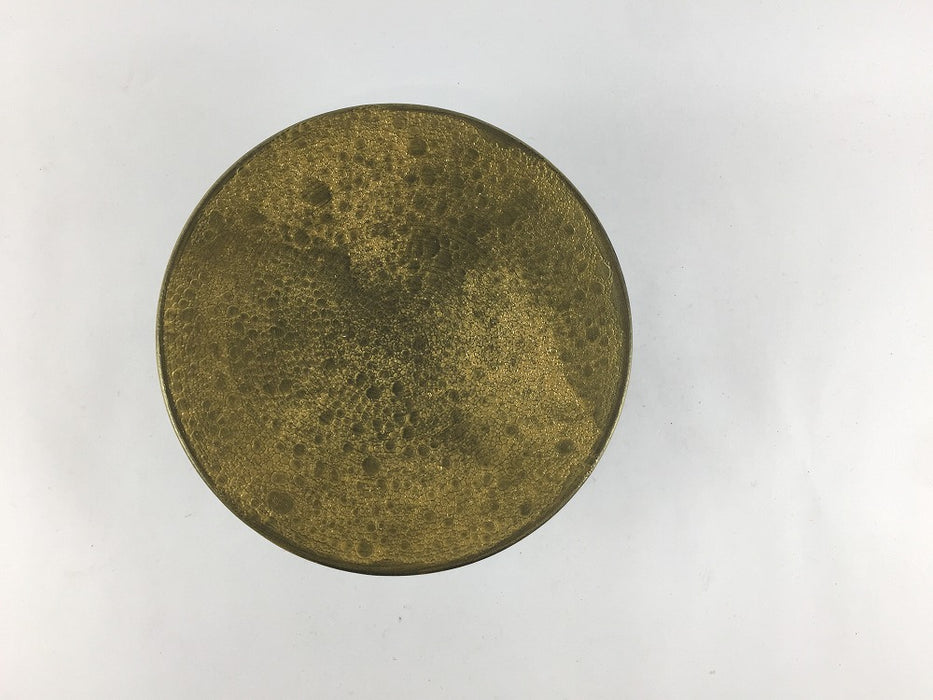 【SALE】12cm高台プレート　黒泡雲金【訳あり】