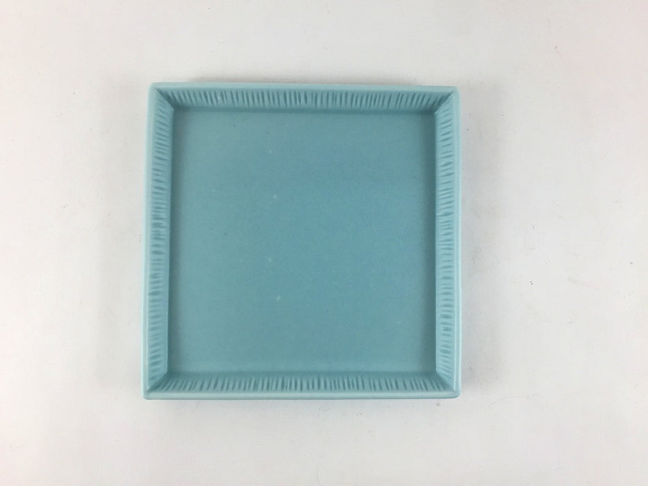 【SALE】11cm角小皿　水色マット(A～H)　波佐見焼【訳あり】