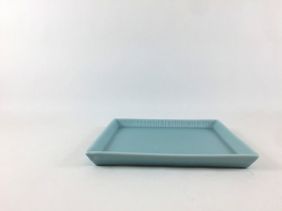 【SALE】11cm角小皿　水色マット(A～H)　波佐見焼【訳あり】