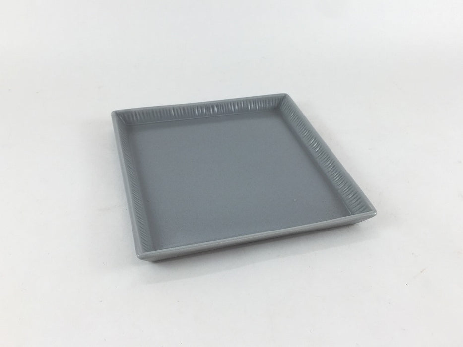 【SALE】11cm角小皿　クラフトマットグレー(A/B/C/D)　11cm　波佐見焼【訳あり】