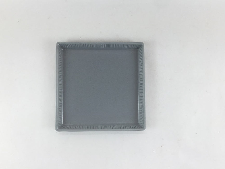 【SALE】11cm角小皿　クラフトマットグレー(A/B/C/D)　11cm　波佐見焼【訳あり】