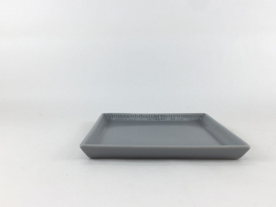 【SALE】11cm角小皿　クラフトマットグレー(A/B/C/D)　11cm　波佐見焼【訳あり】