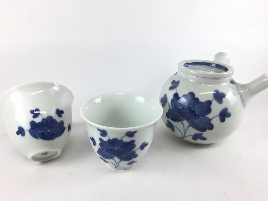 染付伊万里牡丹紋　140cc仙茶碗　8cm　有田焼　(j.R)