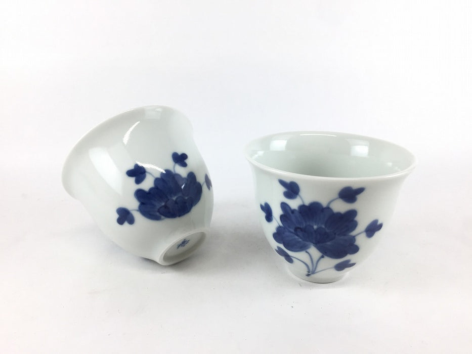 染付伊万里牡丹紋　140cc仙茶碗　8cm　有田焼　(j.R)