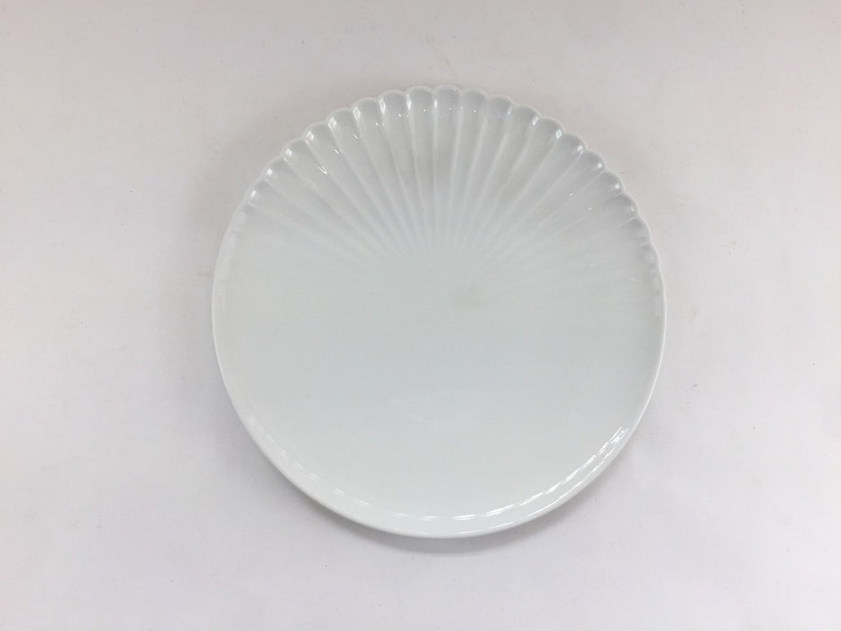 【SALE】165片菊割プレート　白磁　17cm　有田焼【訳あり】