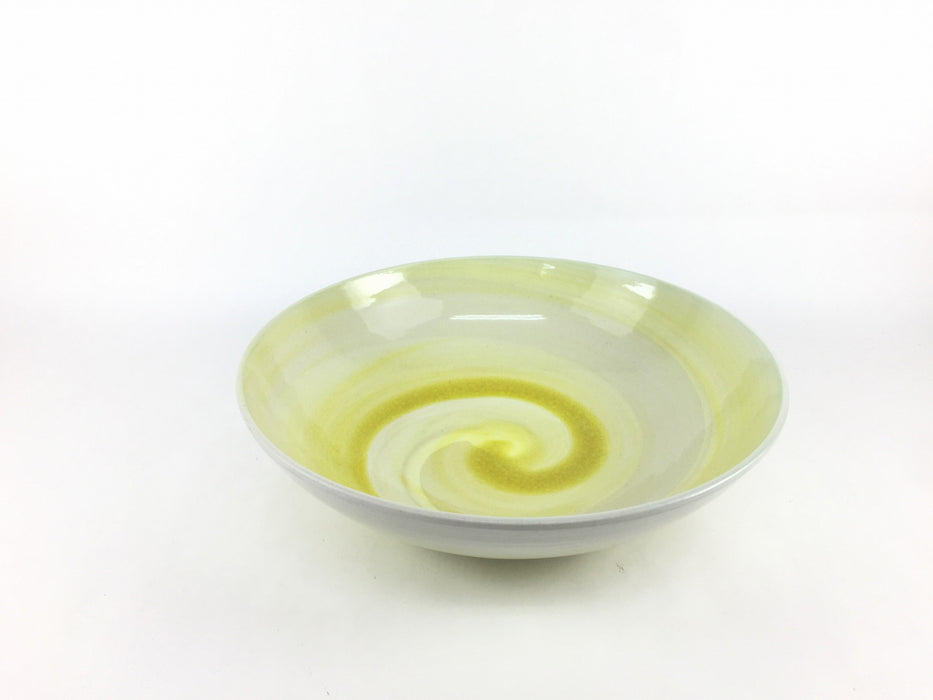 【SALE】渦20cmボール　(春緑/夏青/秋黄/冬紫)　美濃焼　