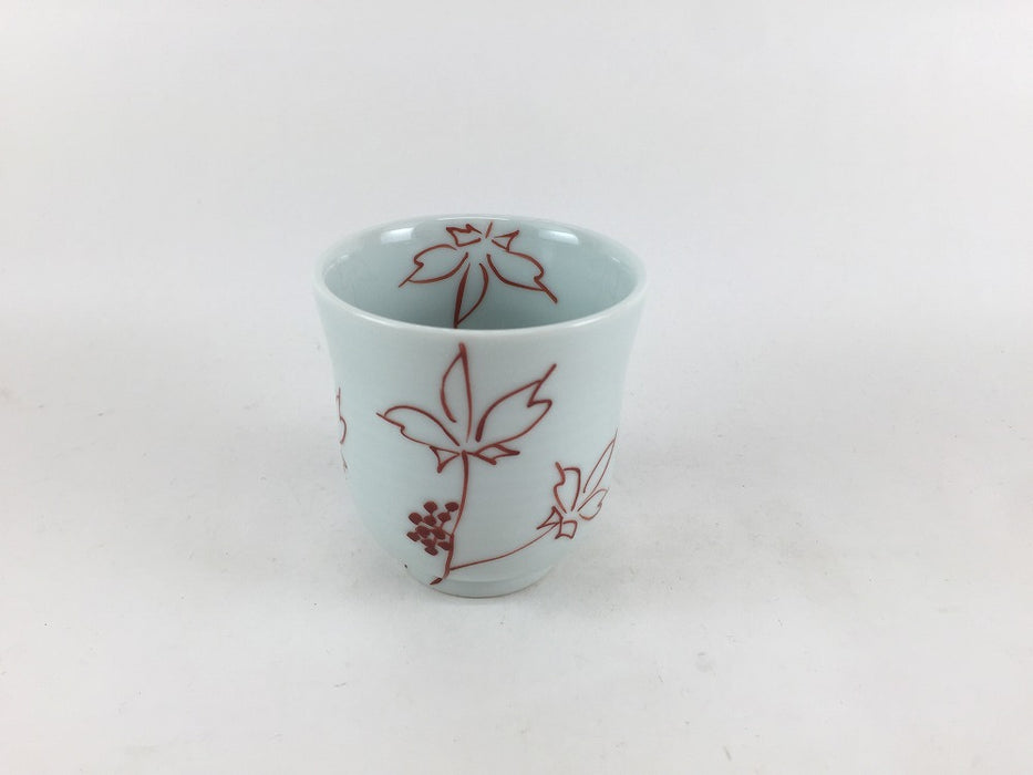 【SALE】120cc段湯呑　赤線うこぎ　伊万里焼【訳あり】