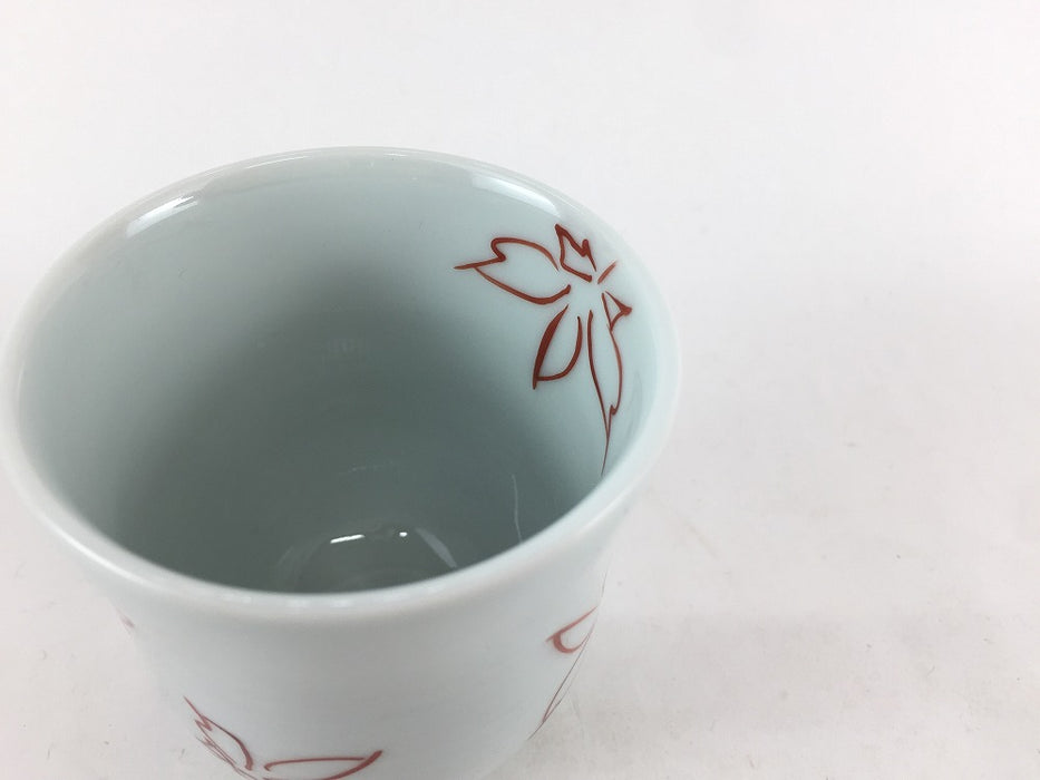 【SALE】120cc段湯呑　赤線うこぎ　伊万里焼【訳あり】