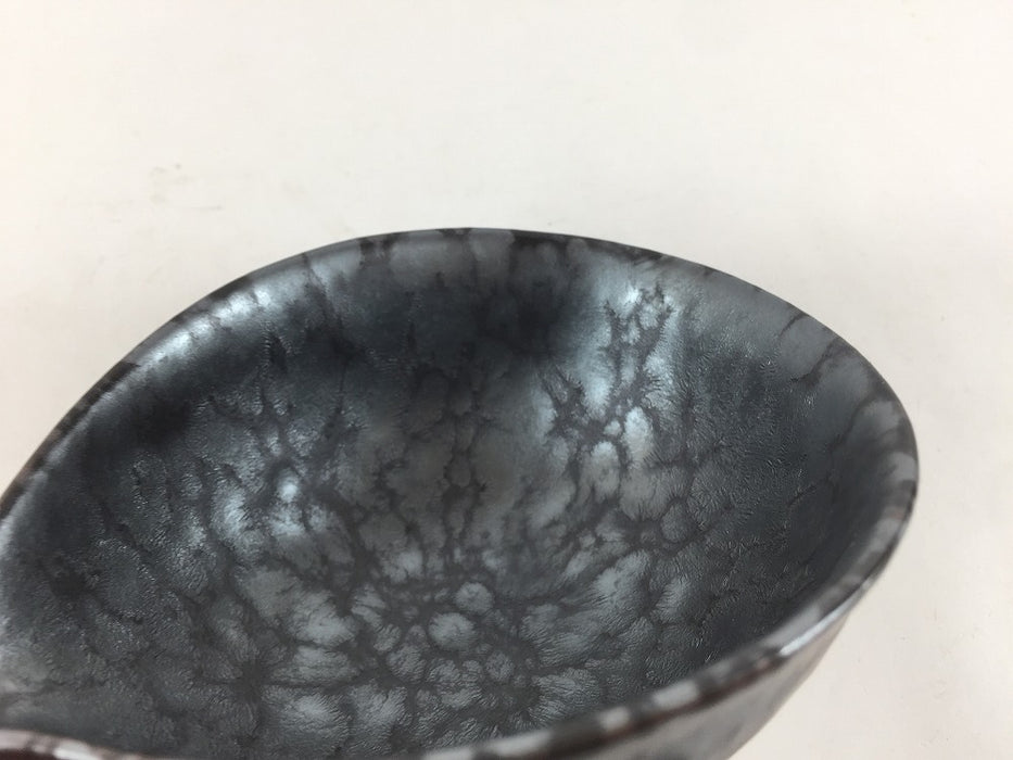 リップボール　黒サビ絞りマット　11cm　有田焼　(j.R)